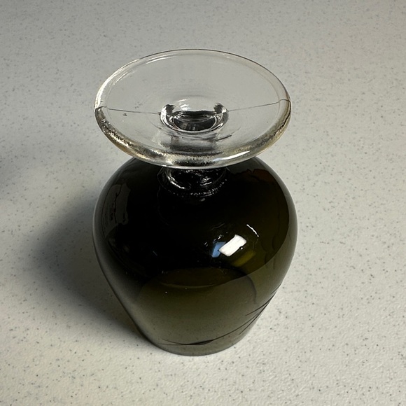 Green Glass Goblet - Picture 5 of 6